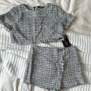 nanamacs tweed skort & top set (sold as a set) NWT